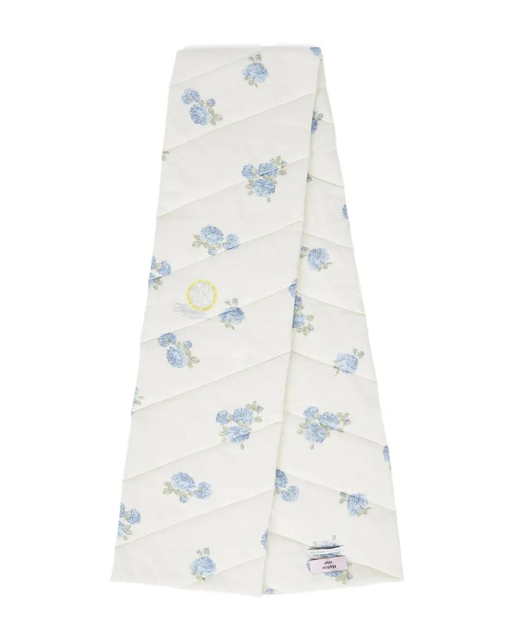 Martine Rose White Floral-Print Scarf for men