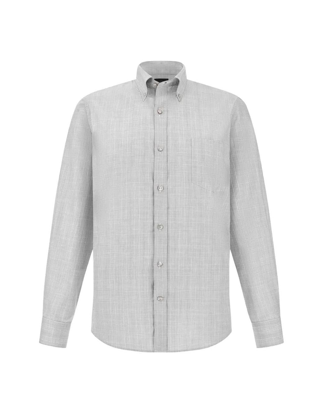 Paul & Shark White Cotton Twill Shirt for men