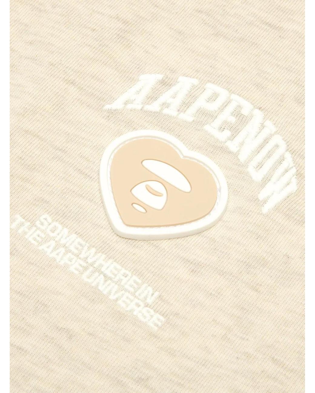 Aape By A Bathing Ape Natural Logo-Embroidered T-Shirt for men