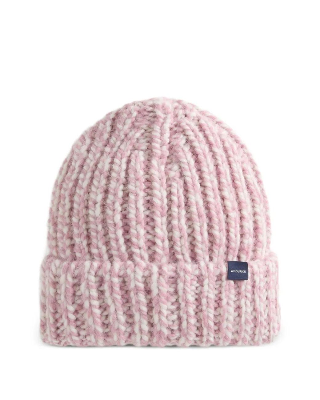 Woolrich Pink Ribbed-Knit Beanie Hat