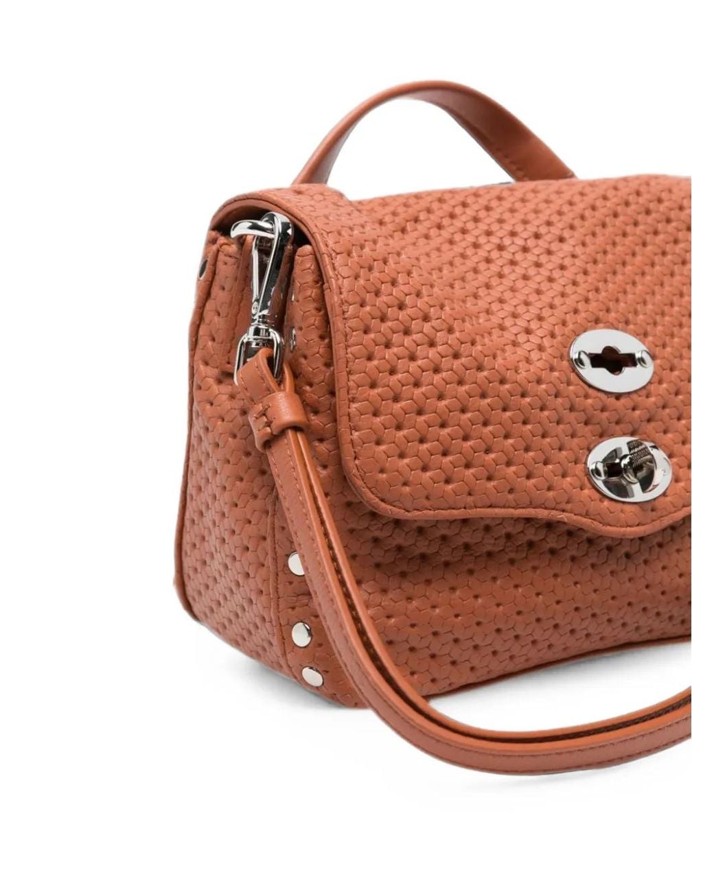 Zanellato Orange Baby Postina Casa Venissa Woven Leather Tote Bag
