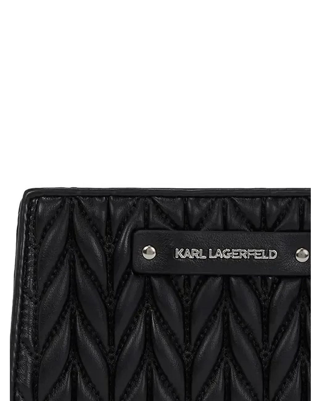Karl Lagerfeld Black Quilted Wallet