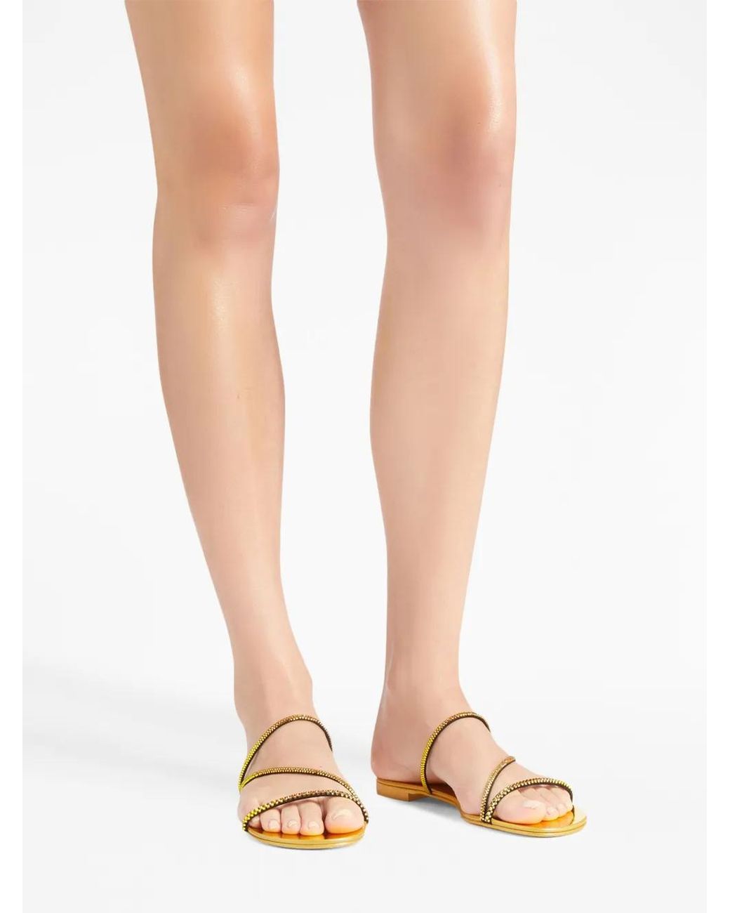 Giuseppe Zanotti Yellow Crystal-Embellished Sandals