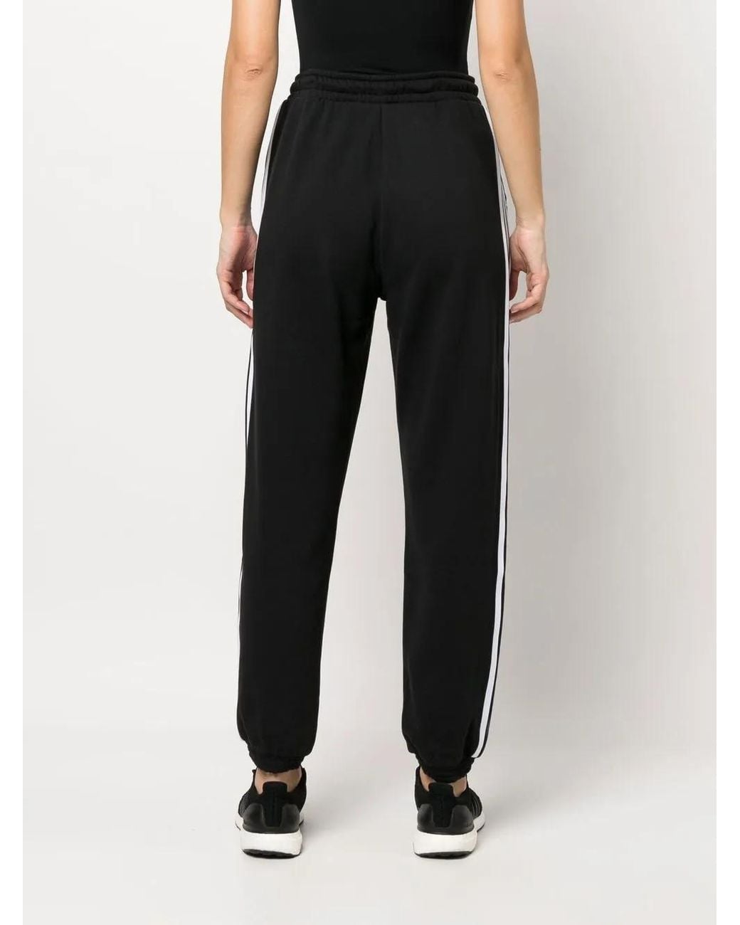 Adidas Black Embroidered-Logo Detail Track Pants