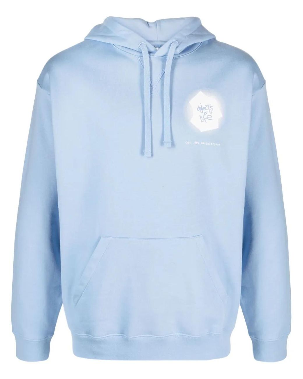 Objects IV Life Blue Cloud-Print Cotton Hoodie for men