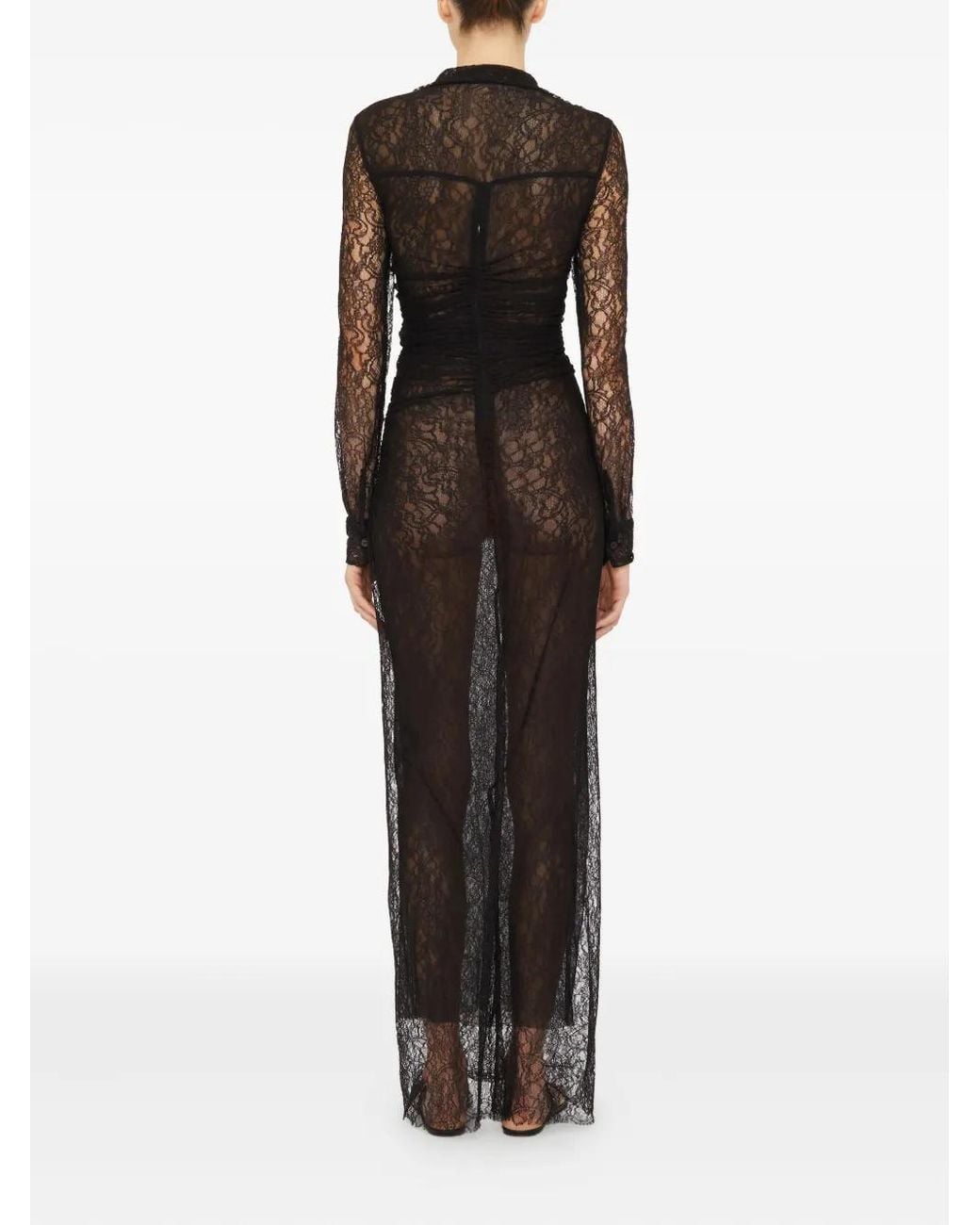 Christopher Esber Black Lace Venus Maxi Dress