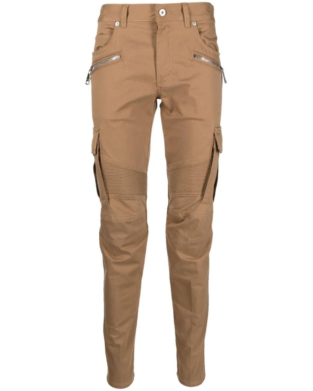 Slim-Fit Trousers Balmain pour homme en coloris Natural
