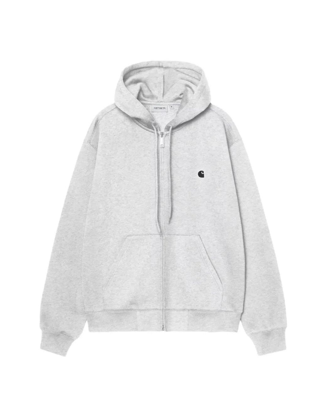 Carhartt White Mack Logo-Embroidered Zip-Up Hoodie for men