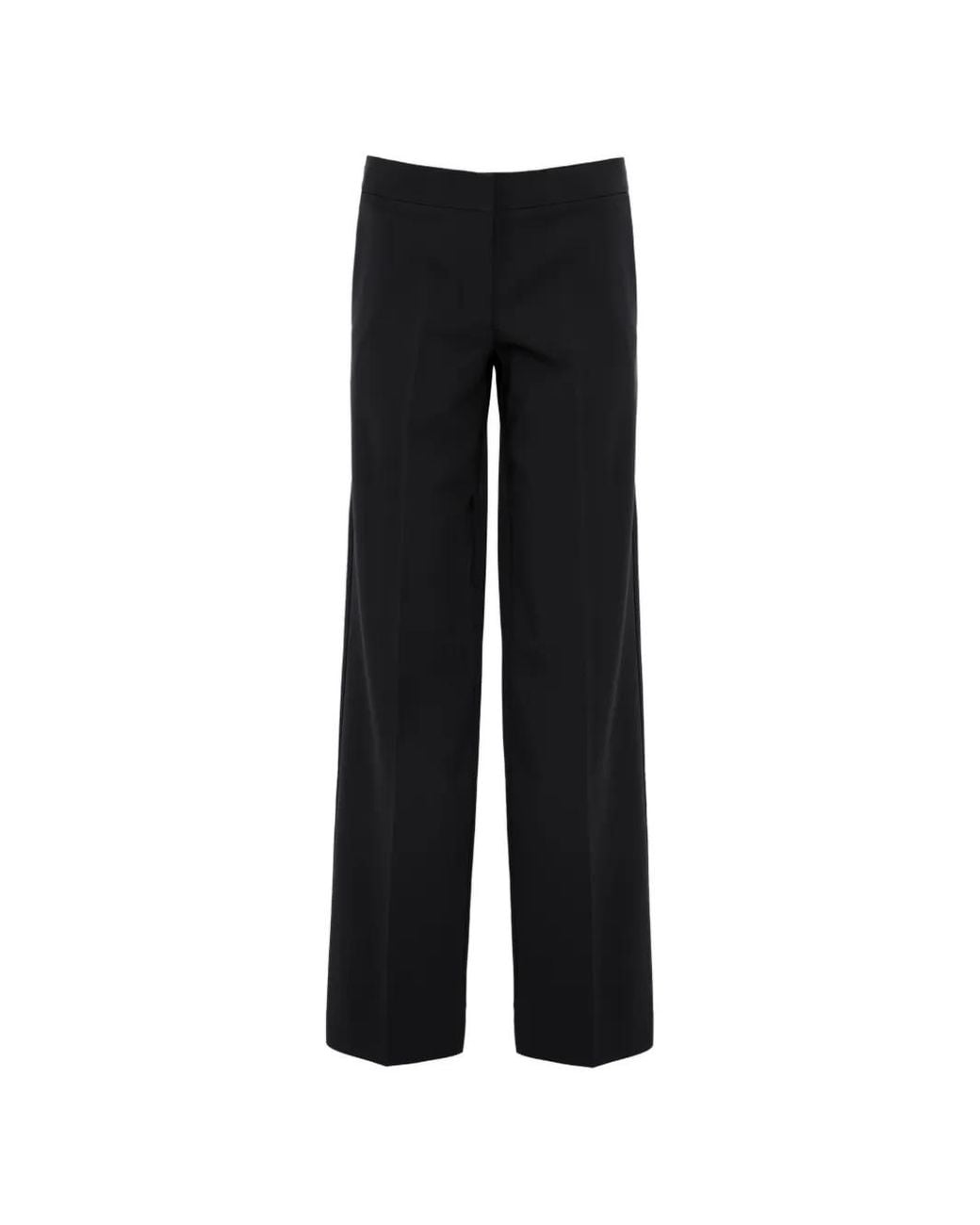 WRSTBHVR Black Eilika Low-Waist Straight-Leg Trousers