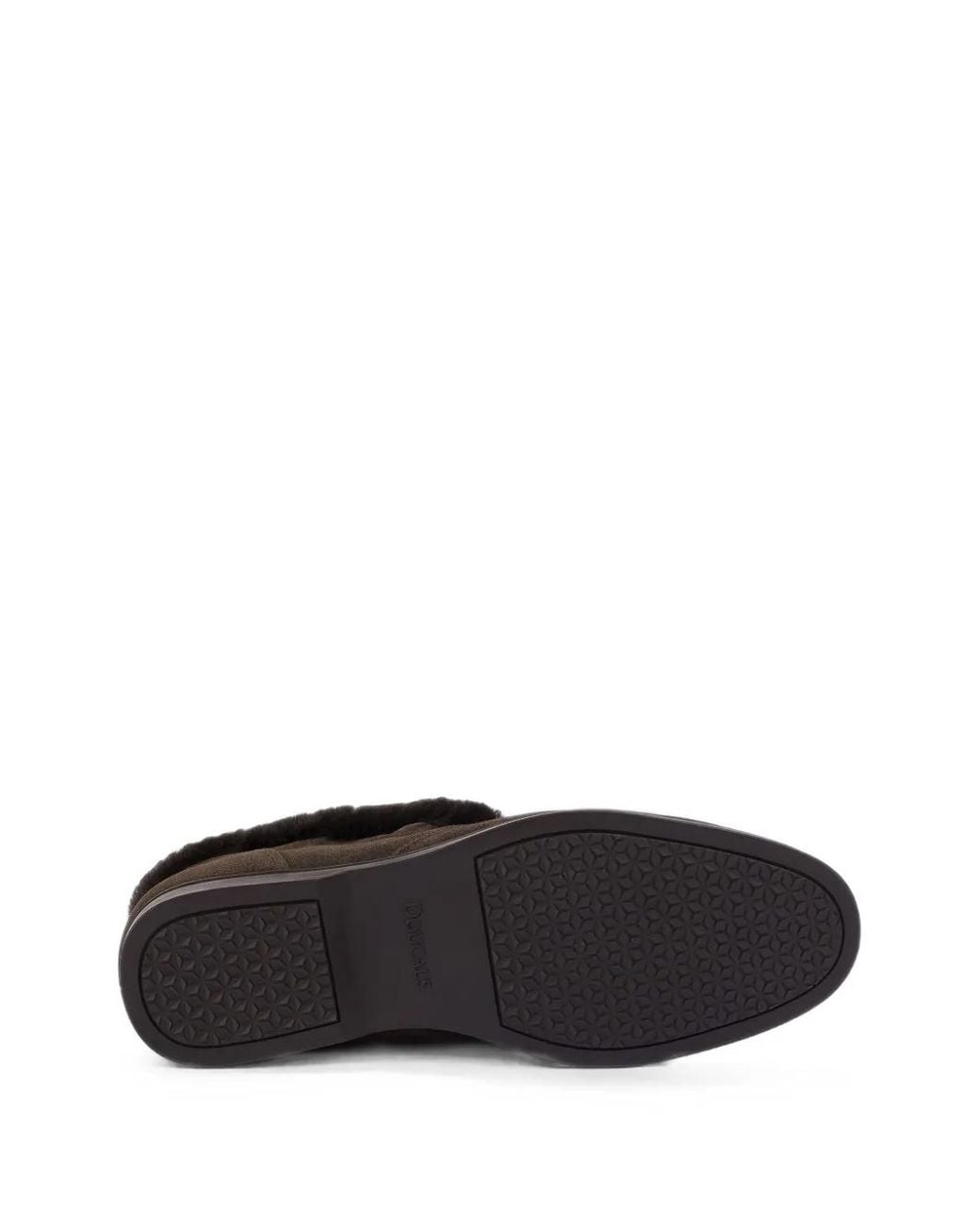 Doucal's White Shearling-Trim Suede Desert Boots