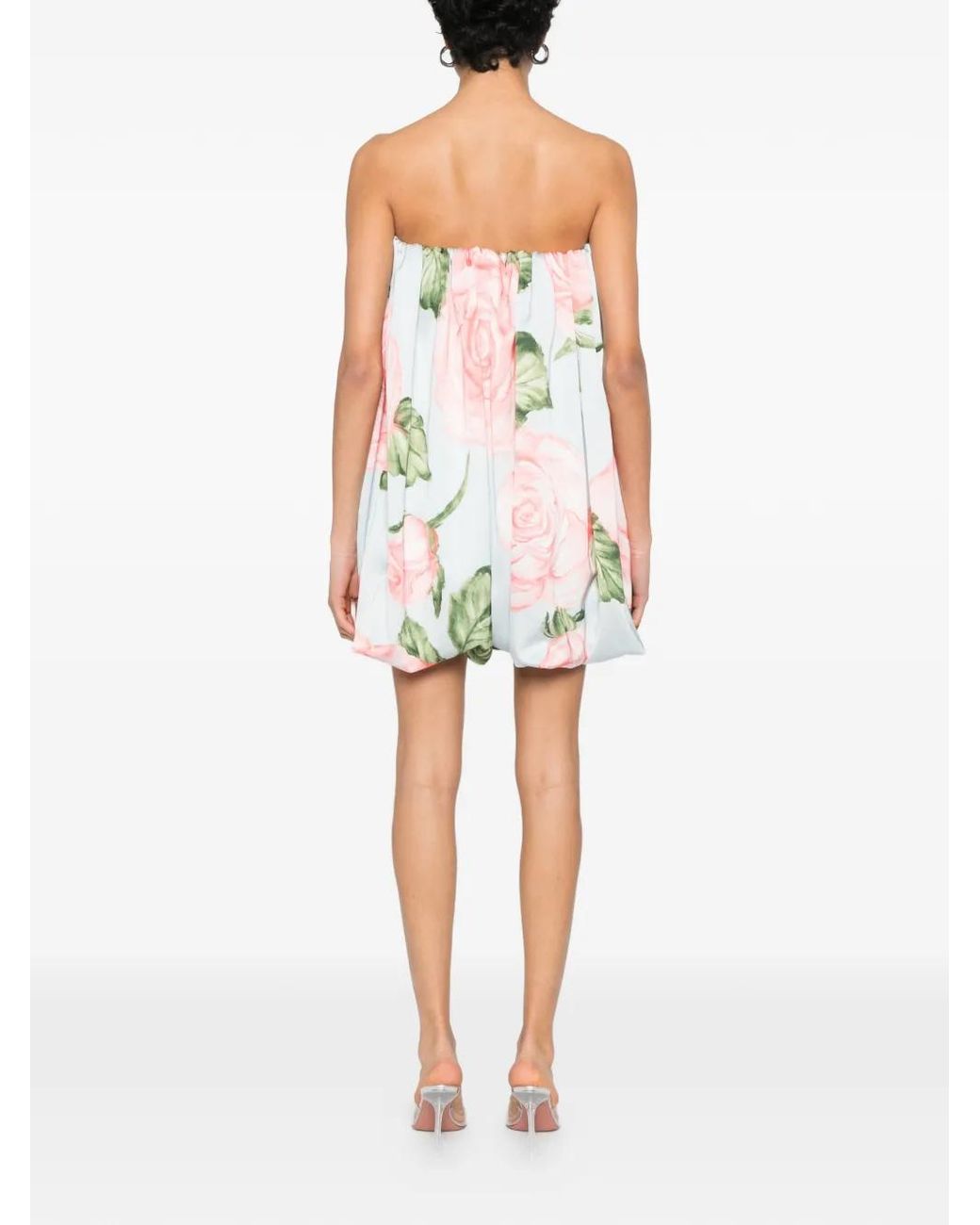 L'idée White Floral Strapless Mini Dress
