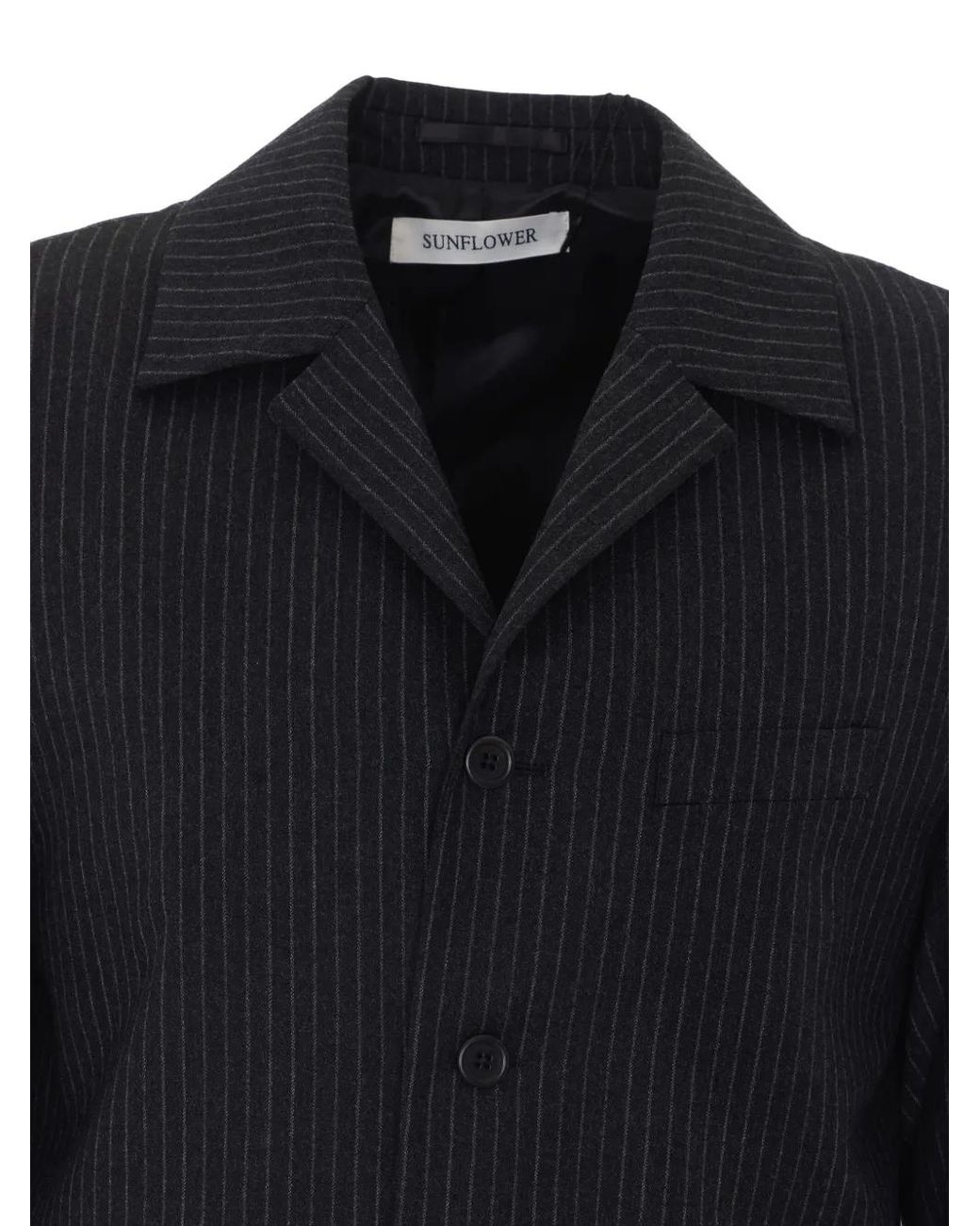 sunflower Blue Pinstripe-Pattern Jacket for men