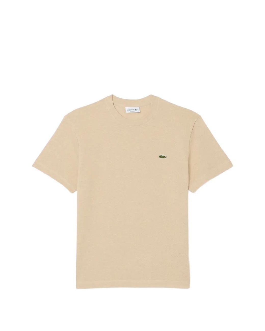 Lacoste Natural Heavy Cotton And Linen Piqué T-Shirt for men