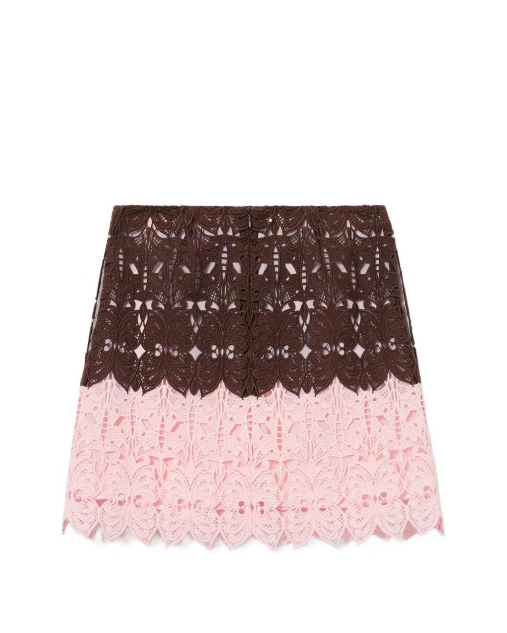 LaDoubleJ Pink Lacey Mini Baia Skirt