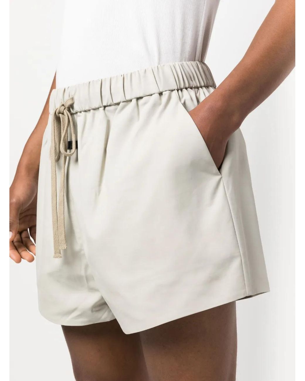 Fear Of God Natural Drawstring-Waist Short Shorts for men