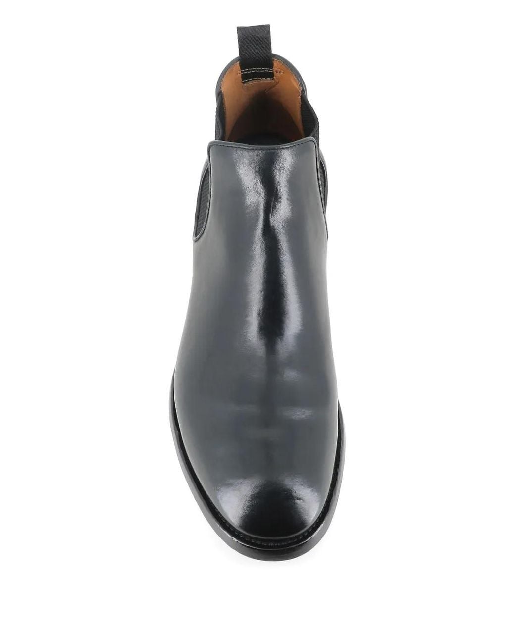 Officine Creative Black Elastic-Panel Leather Boots for men