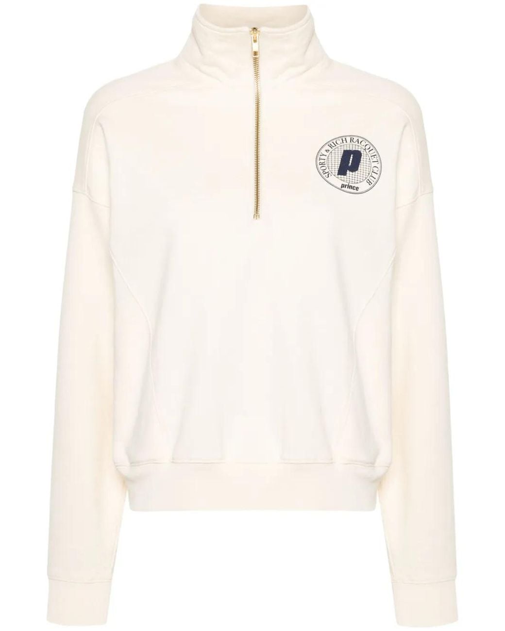 Sporty & Rich White Logo-Print Sweatshirt
