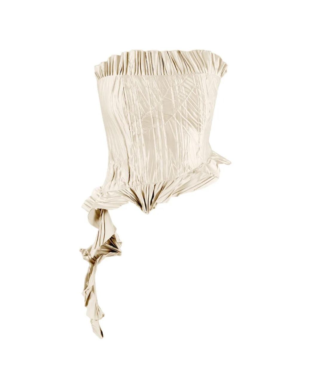 Contessa Mills Gray Le Fay Ruffled Pleated Top