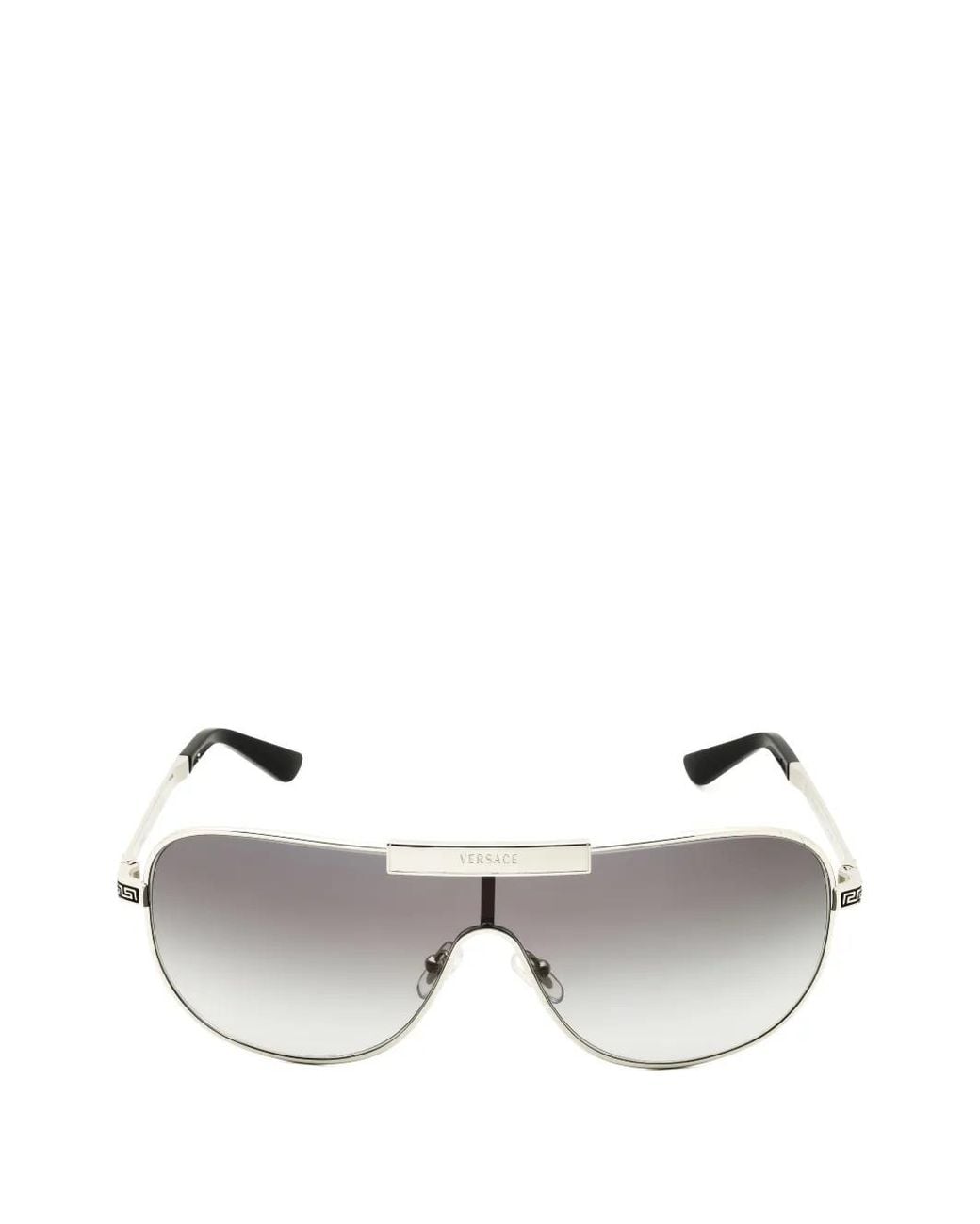 Versace Metallic Greca Shield Sunglasses for men