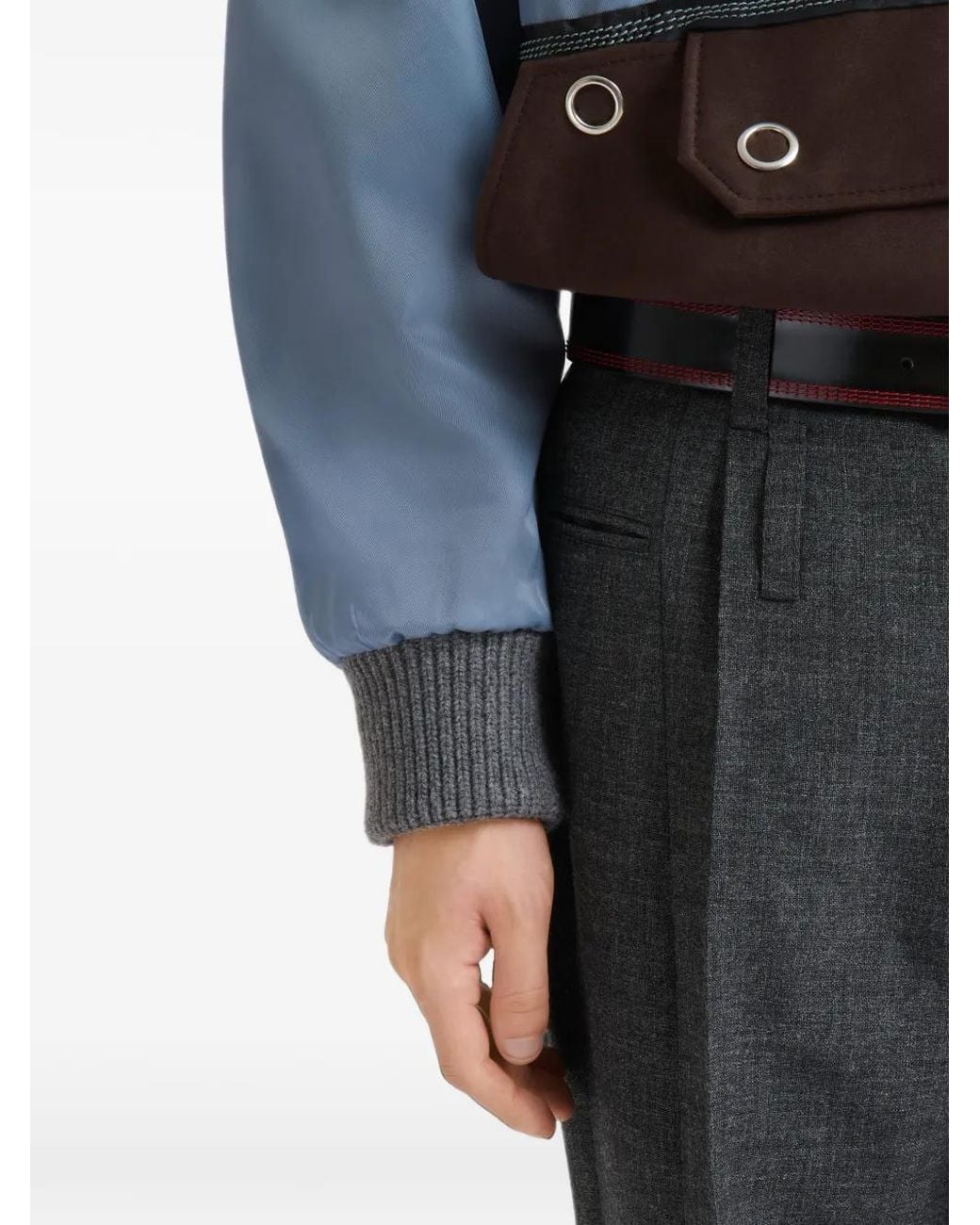 Marni Black Pleated Wool Trousers for men