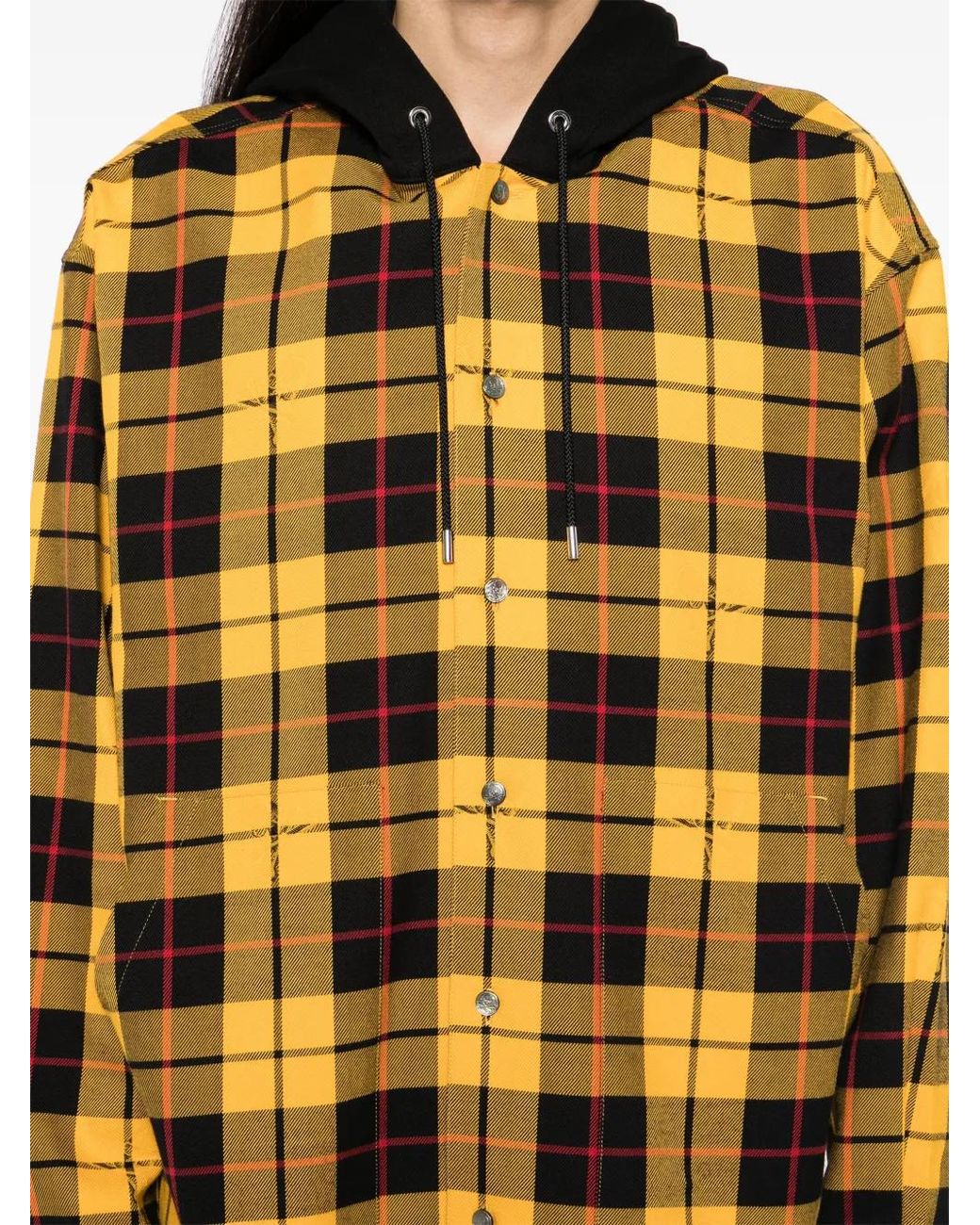 MASTERMIND WORLD Yellow Plaid Check Pattern Shirt for men