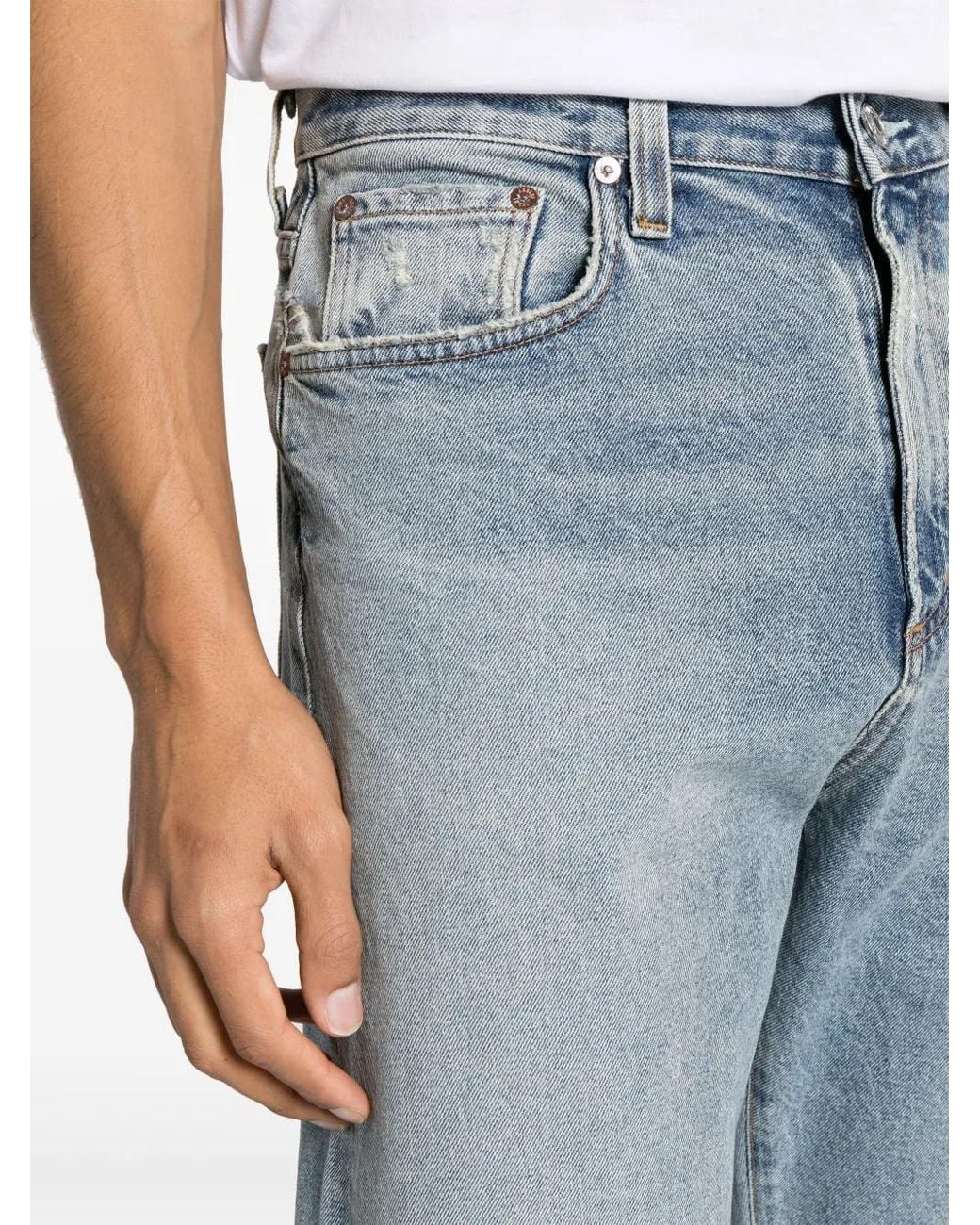 Agolde Blue Curtis Mid-Rise Tapered Jeans for men