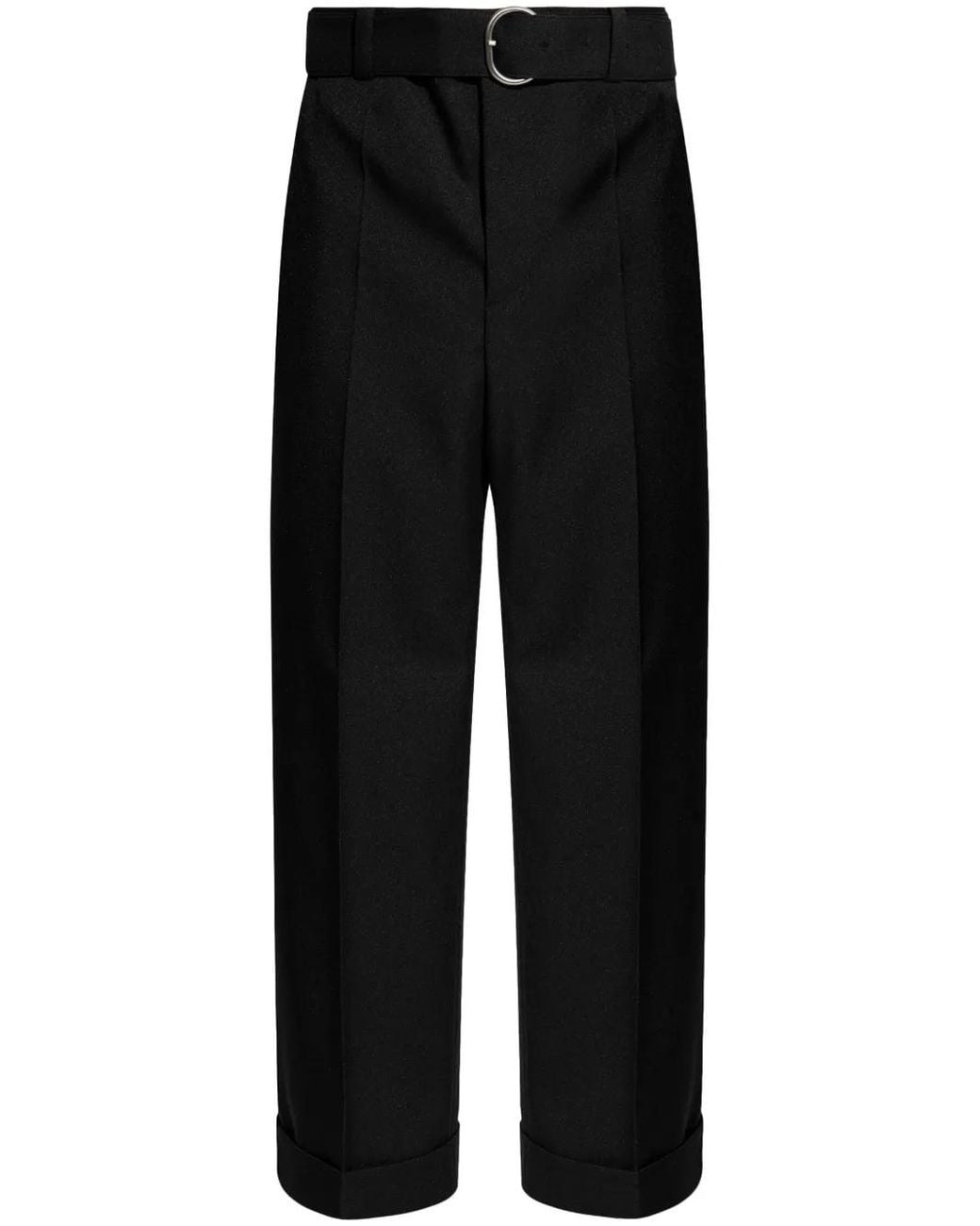 Jil Sander Black Pleated Trousers for men