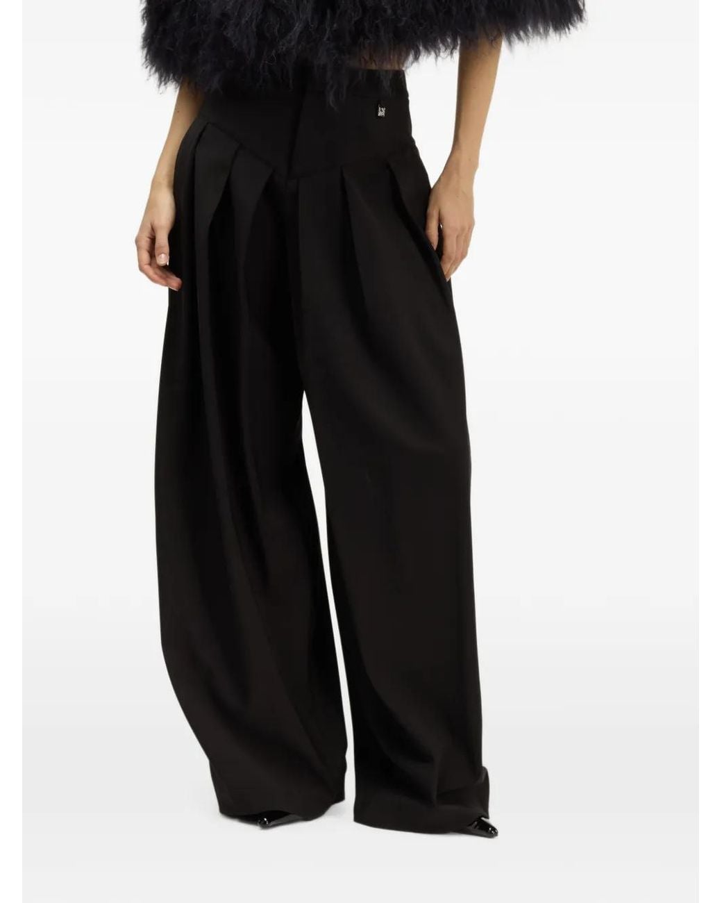 GIUSEPPE DI MORABITO Black Pleated Trousers