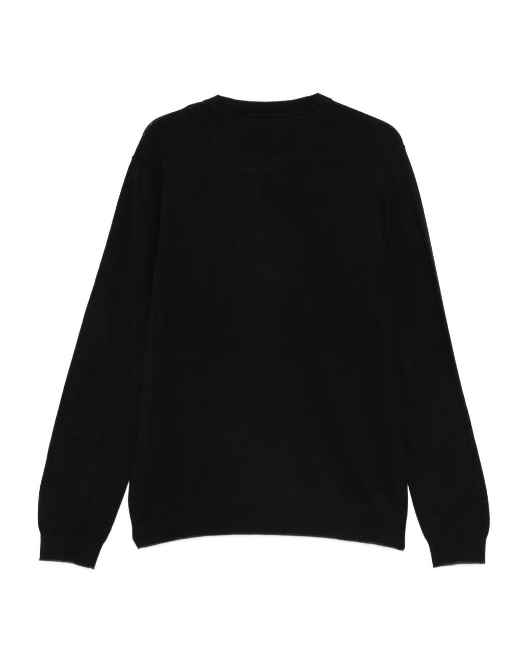 EA7 Black Crew-Neck Sweater for men