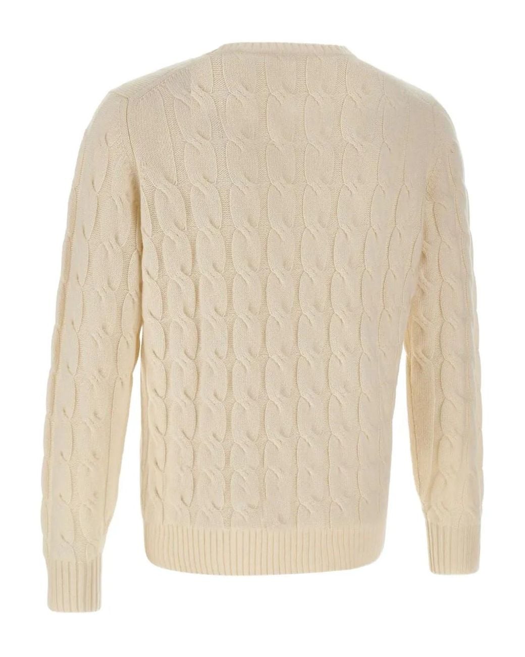 Kangra White Cable-Knit Sweater for men