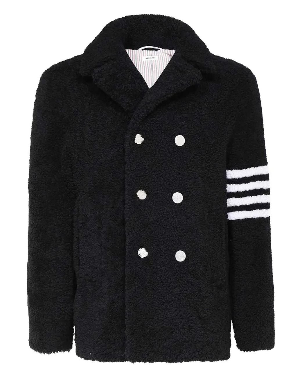 Chaquetón Con Motivo 4-Bar Thom Browne de hombre de color Black