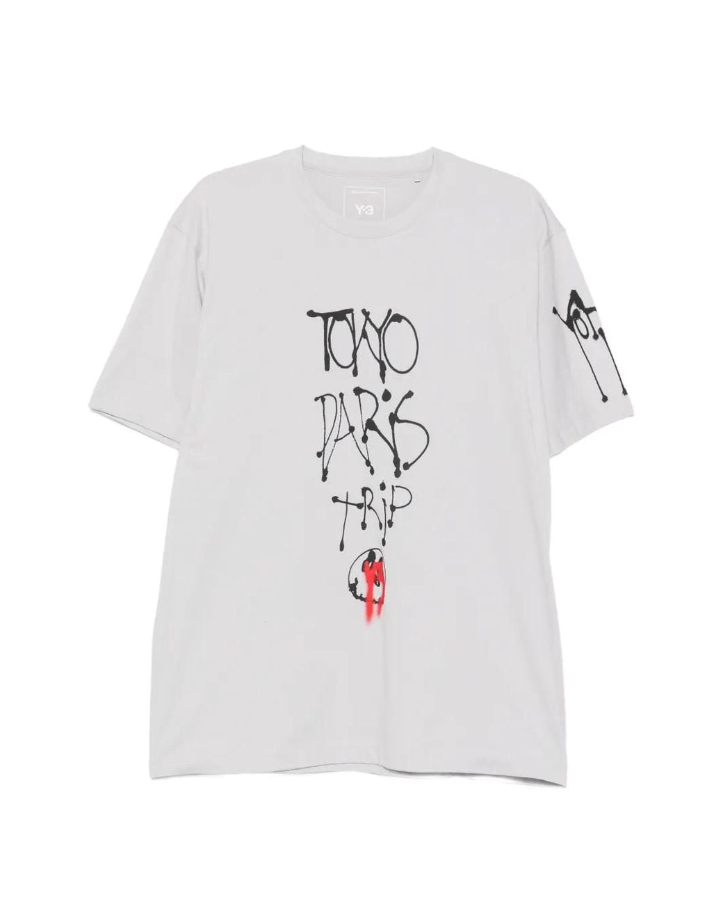 Y-3 White Chito City Graphic Short Sleeve T-Shirt for men