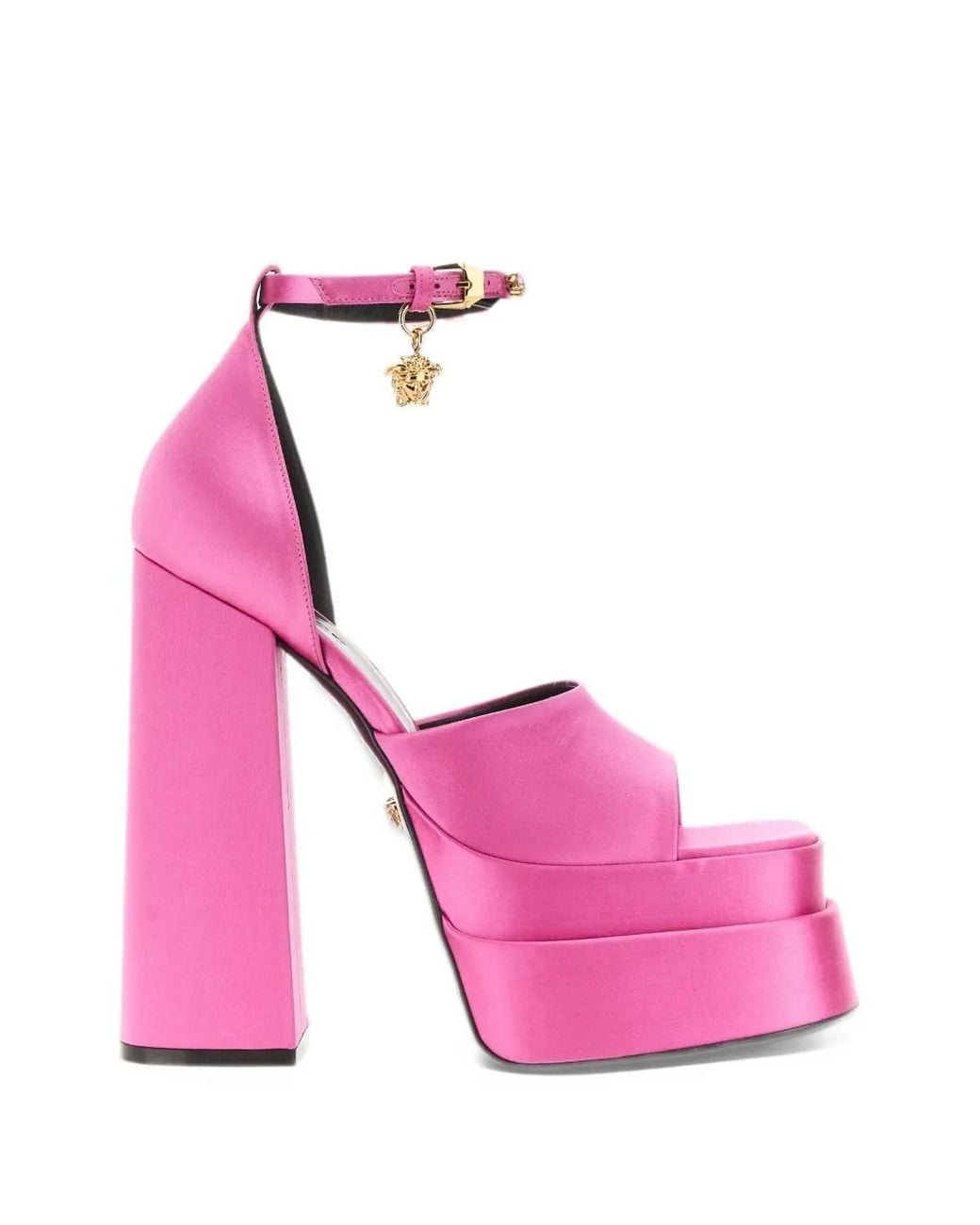 Versace Pink Aevitas Medusa Platform Sandals