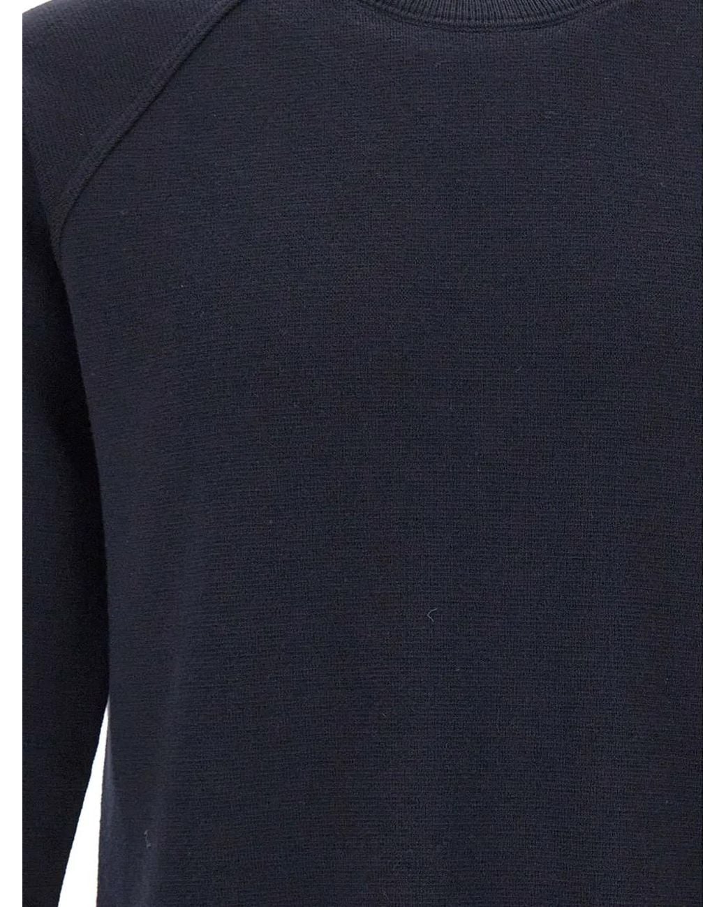 FILIPPO DE LAURENTIIS Blue Raglan-Sleeve Sweater for men