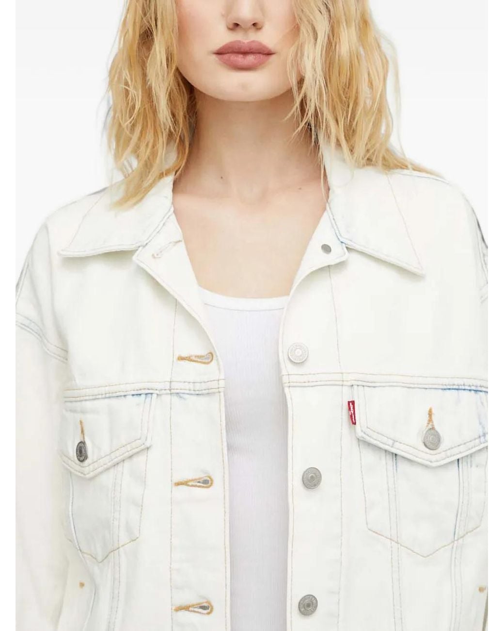 Levi's White 90S Buttoned Denim Jacket