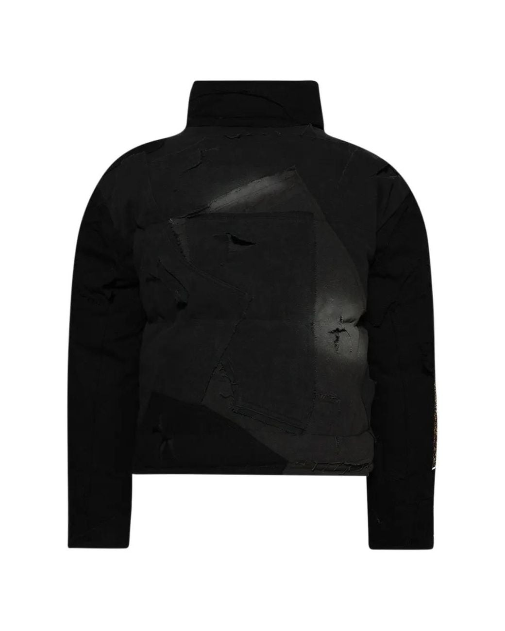 Who Decides War Black Upcycled Patchwork Jacket for men