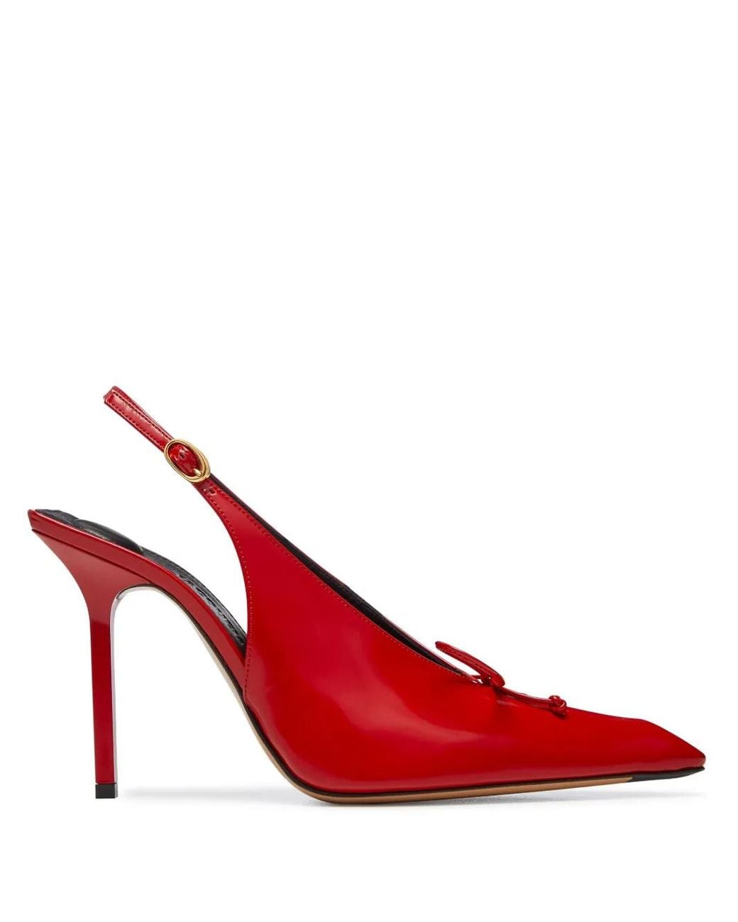 Jacquemus Red Abra 100Mm Slingback Sandals
