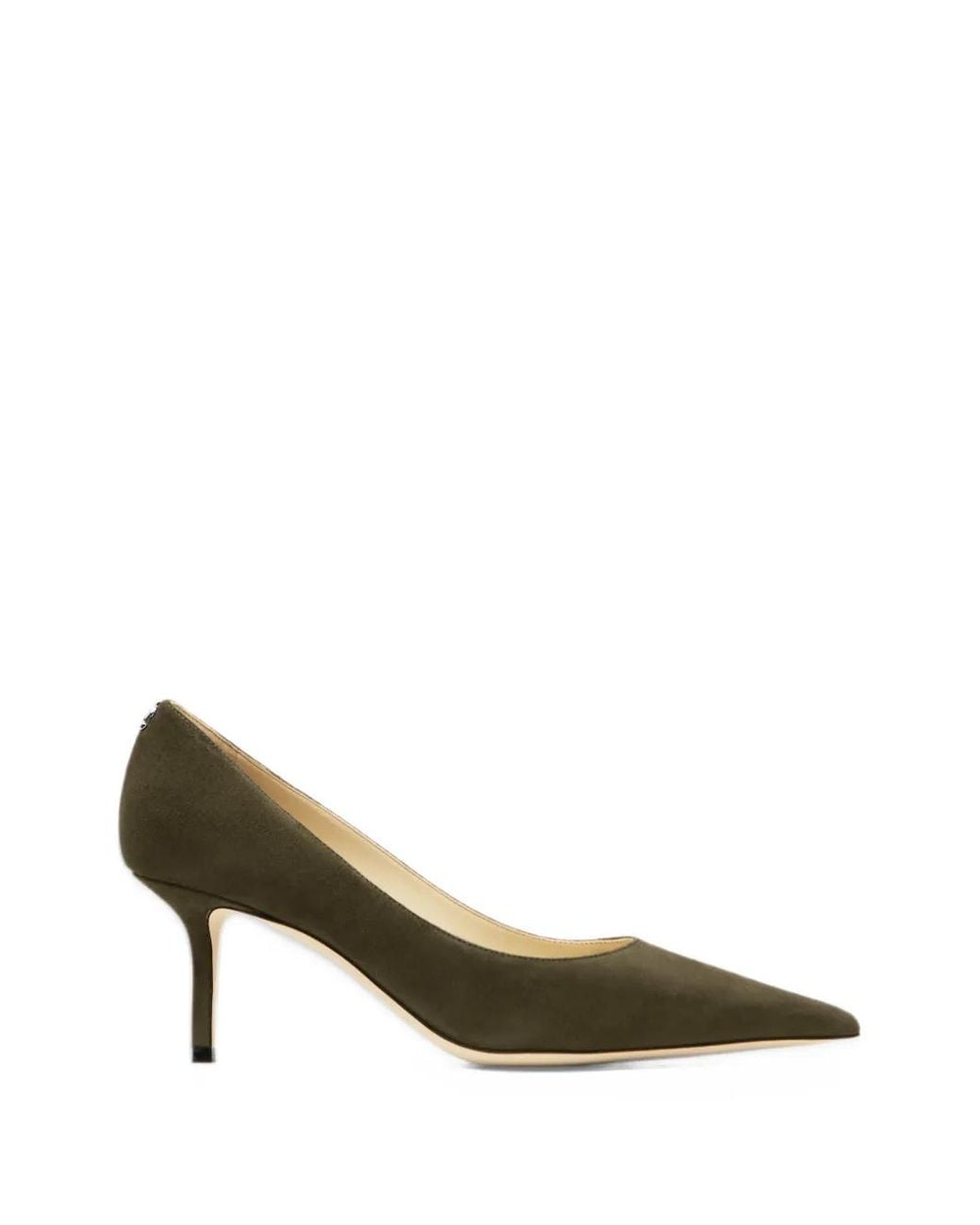 Jimmy Choo Green Love 65 Suede Pointed Pumps With Jc Emblem
