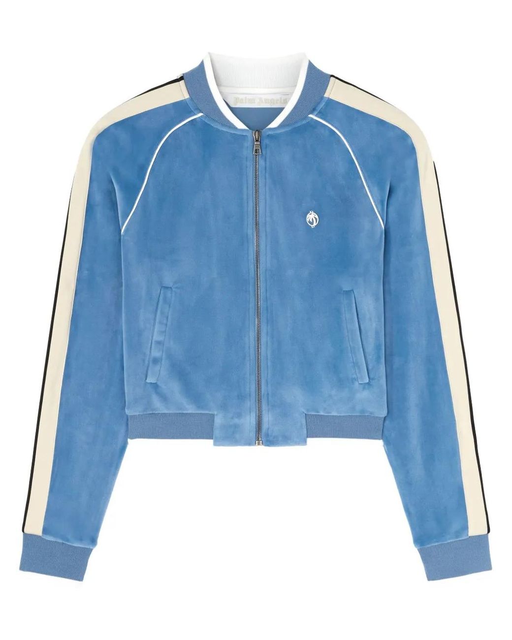 Palm Angels Blue Oval Palm Chenille Track Jkt Light Light