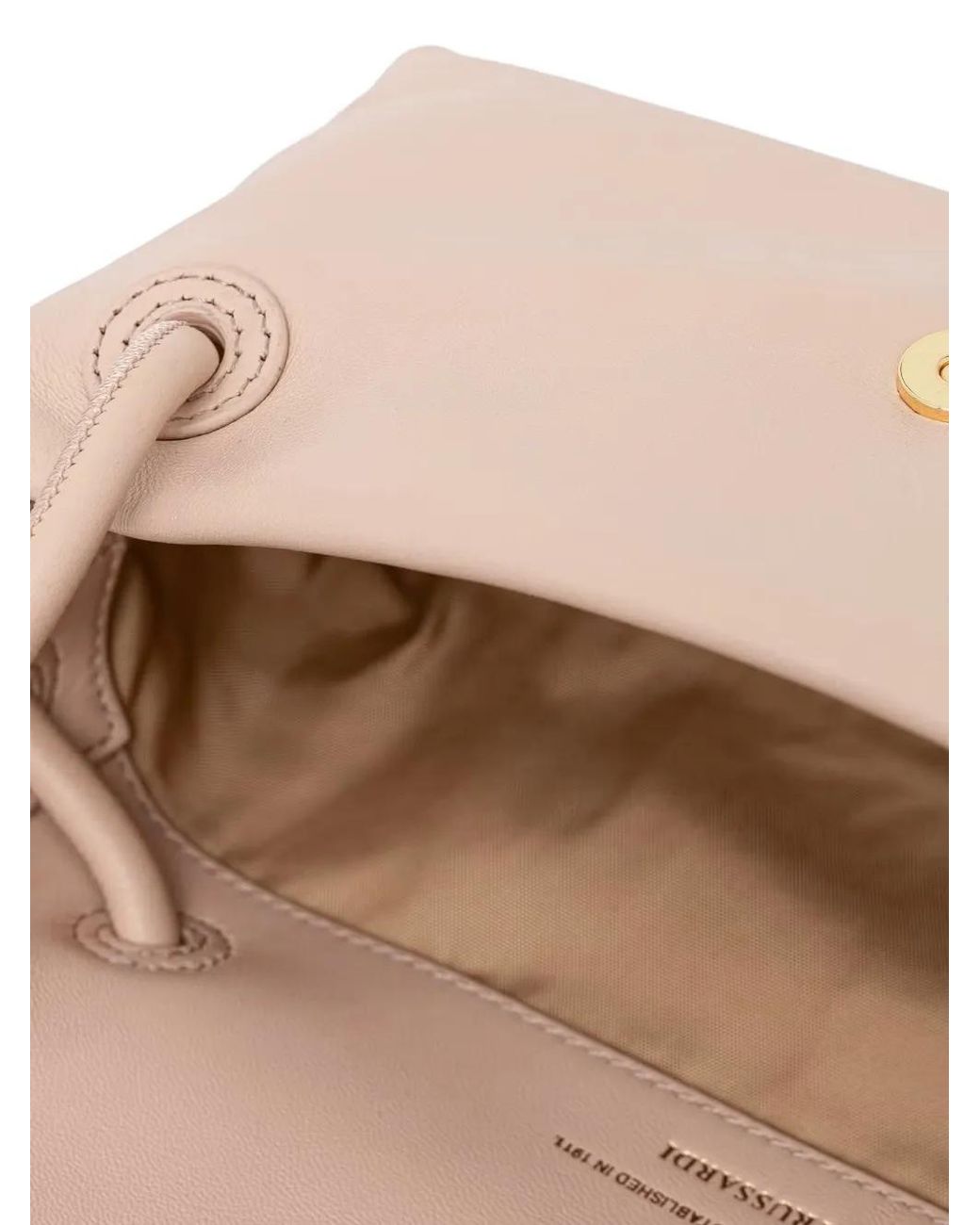 Trussardi Pink Logo-Lettering Foldover Tote Bag