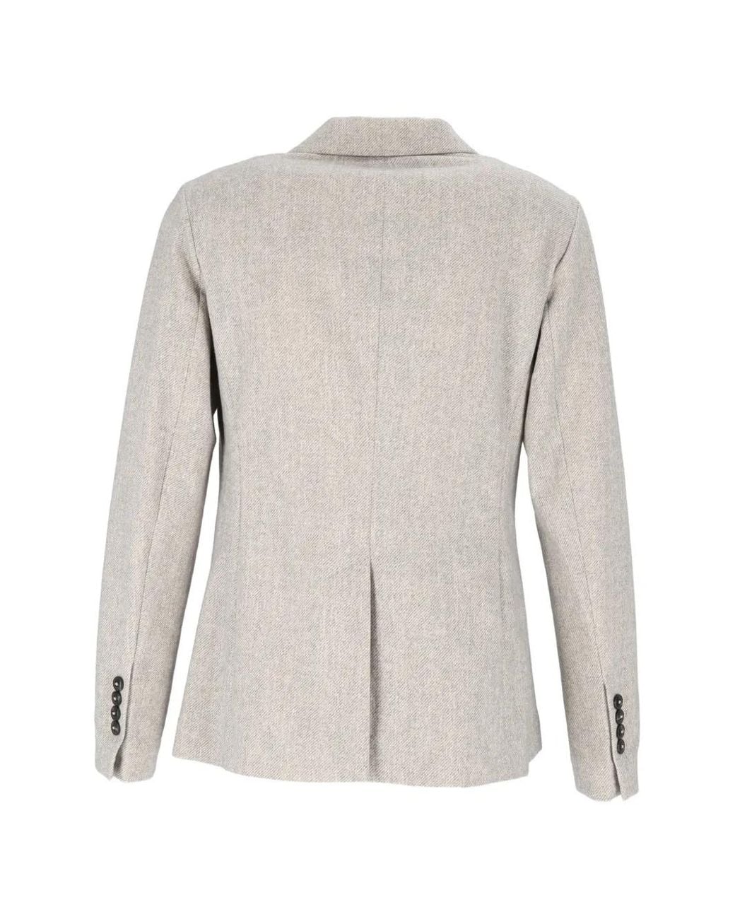 Circolo 1901 White Patch-Pocket Single-Breasted Jacket