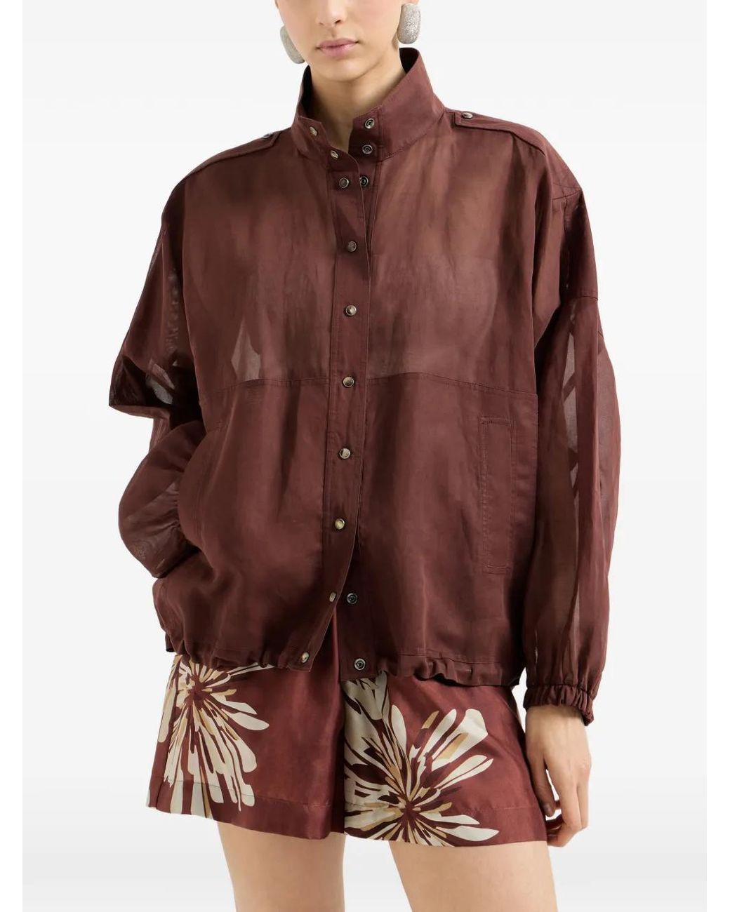 Brunello Cucinelli Brown Light Cotton Jacket