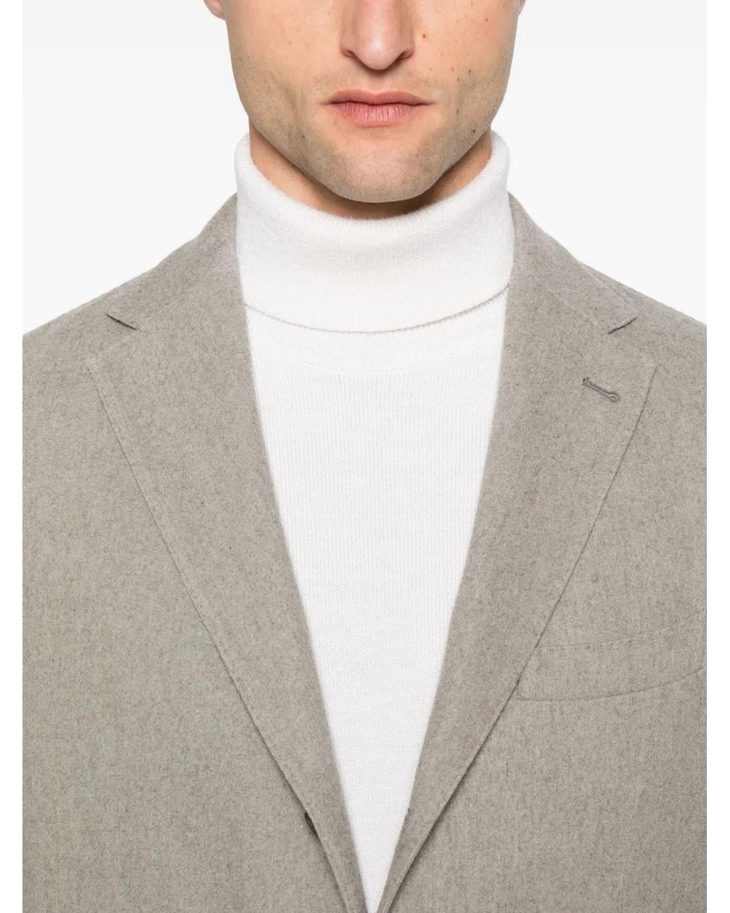 Eleventy Gray Single-Breasted Button Pants Suit for men