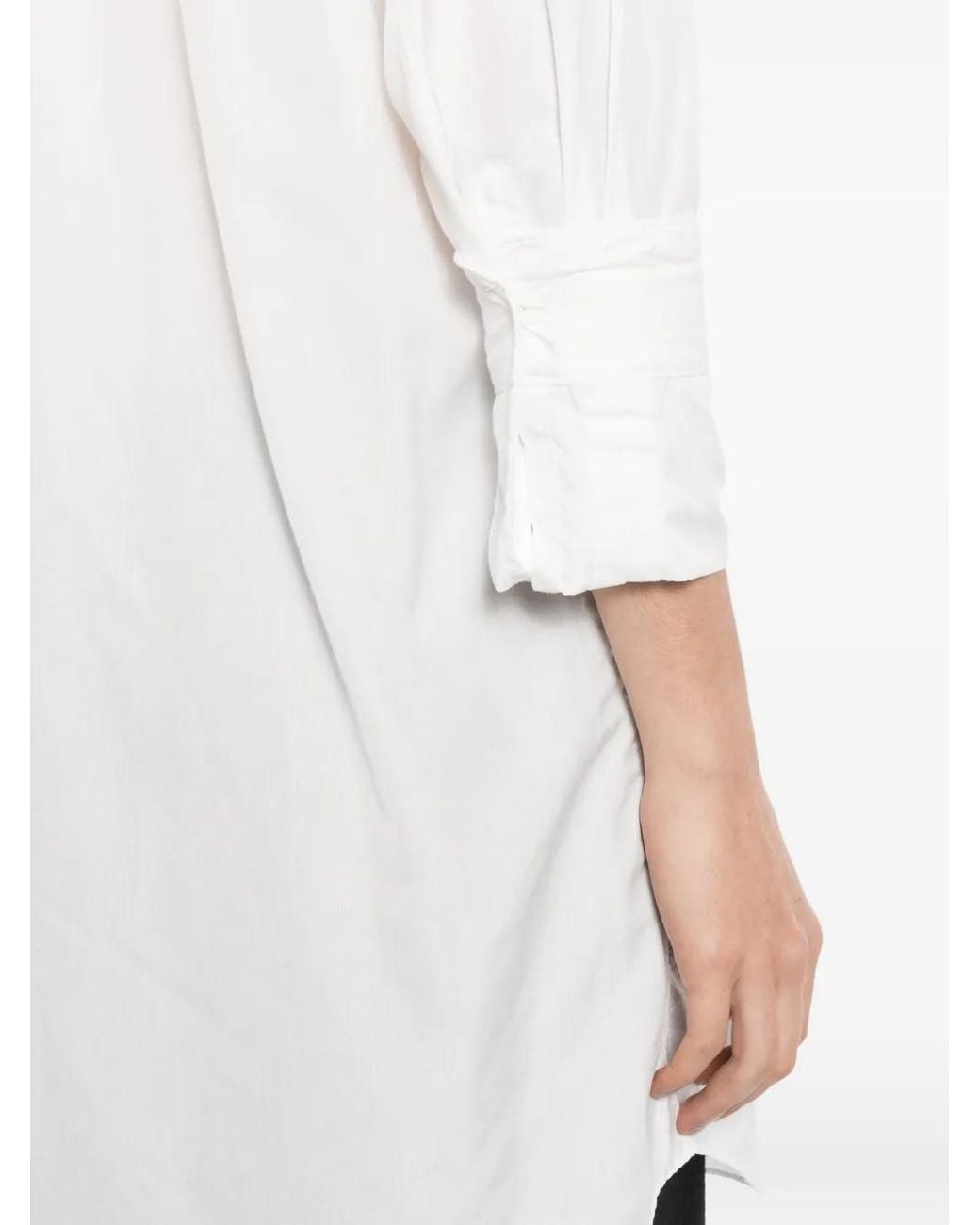 Comme des Garçons White Folded-Cuff Longline Shirt for men