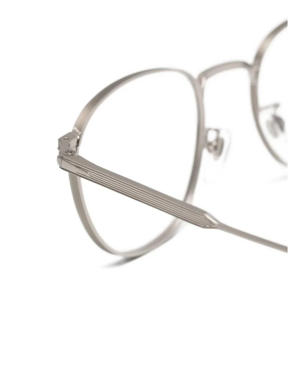 David Beckham White Geometric-Frame Glasses