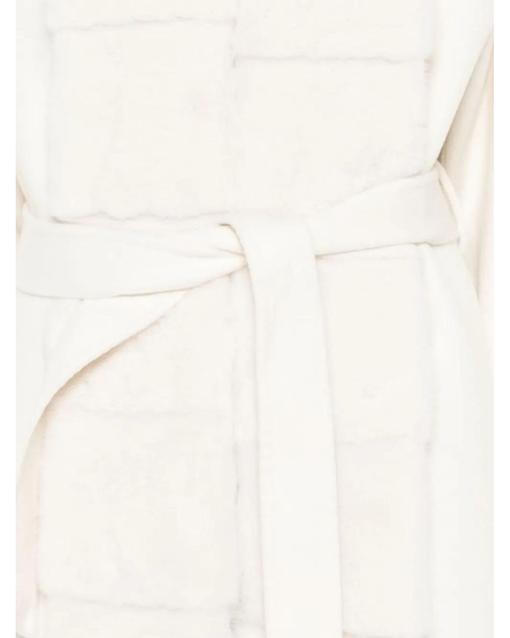 Liska White Belted Coat