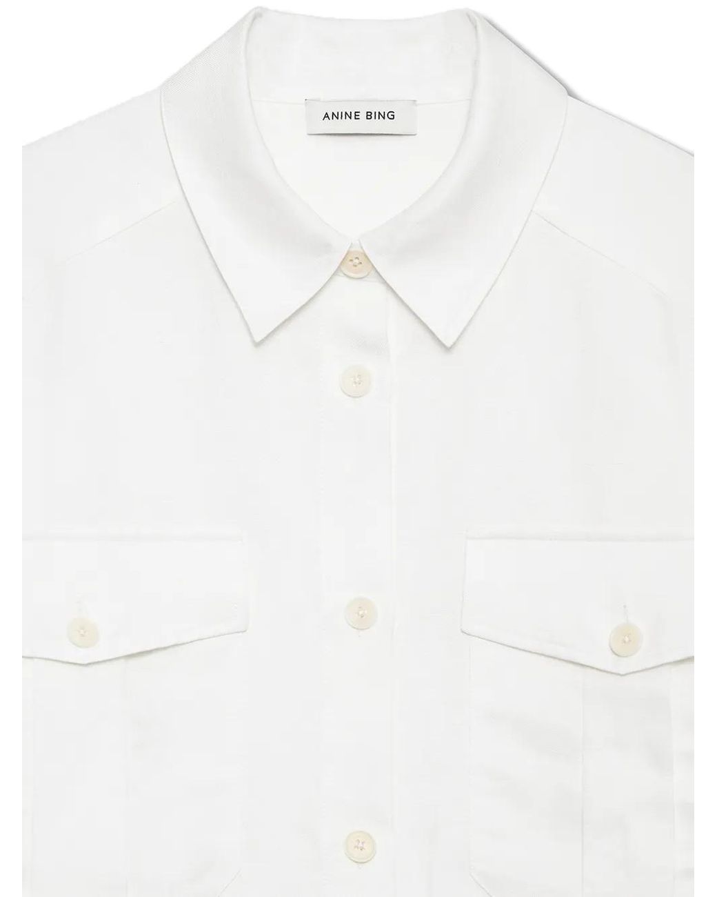 Anine Bing White Edith Shirt