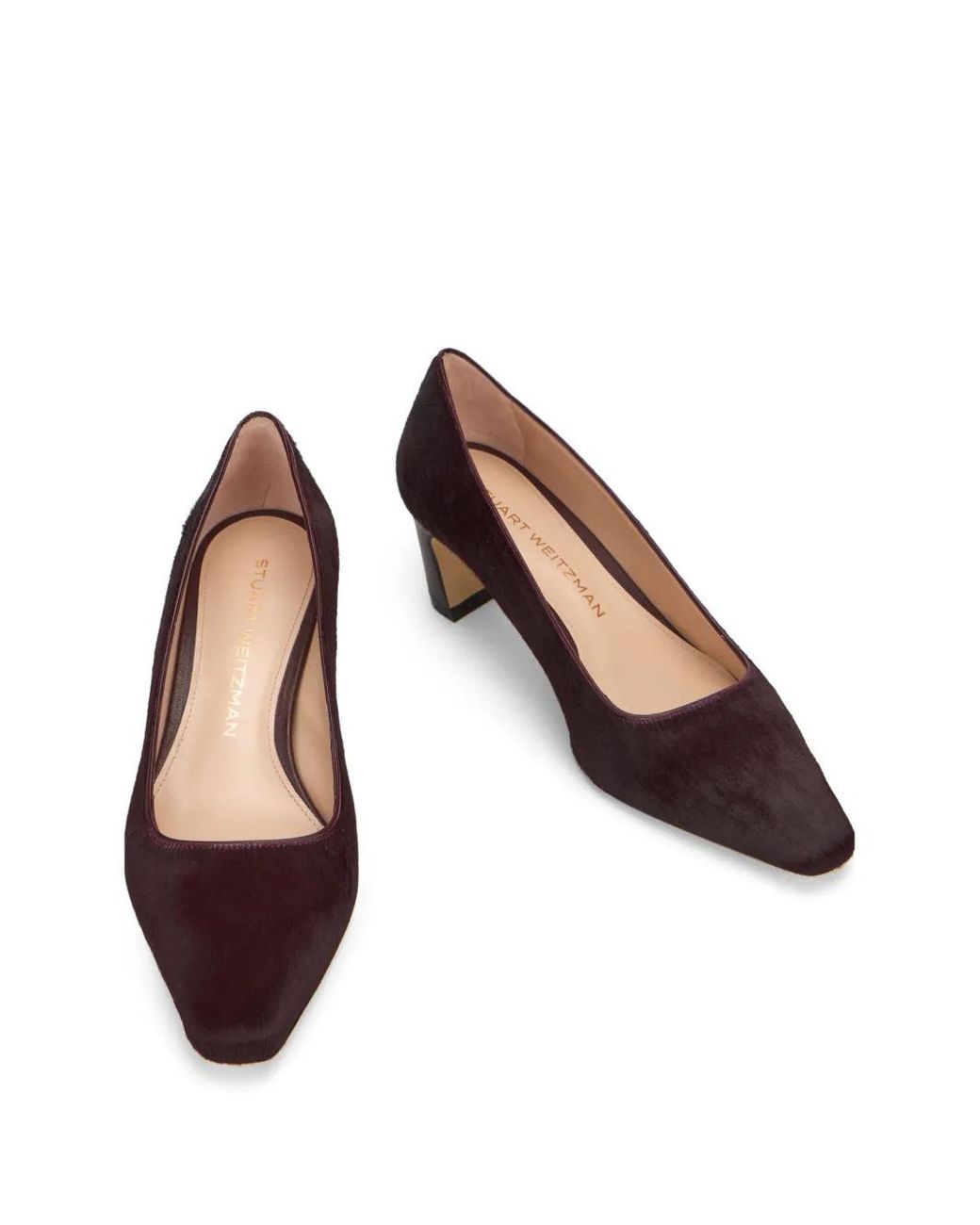 Stuart Weitzman Brown Stassi Pointed-Toe Pumps