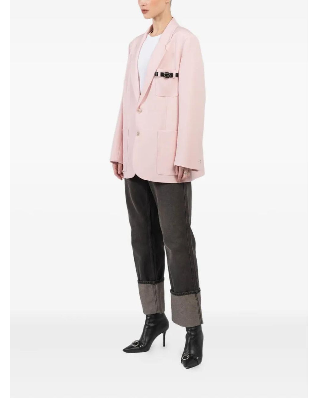 Coperni Pink Button-Up Blazer