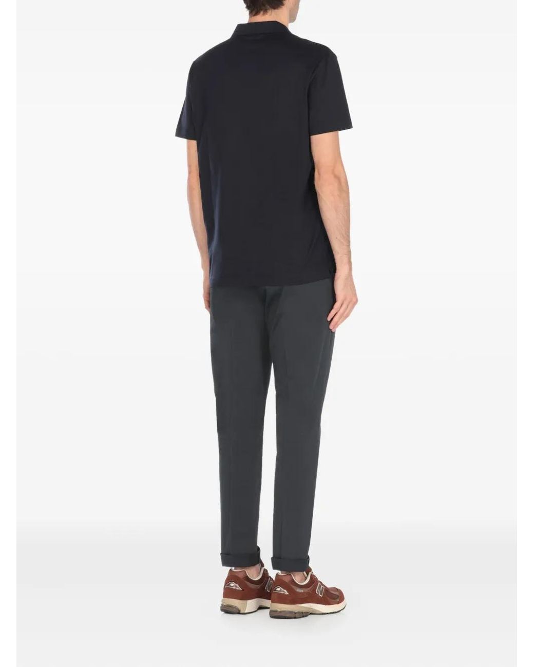 T-Shirt Con Scollo A V di Dondup in Blue da Uomo